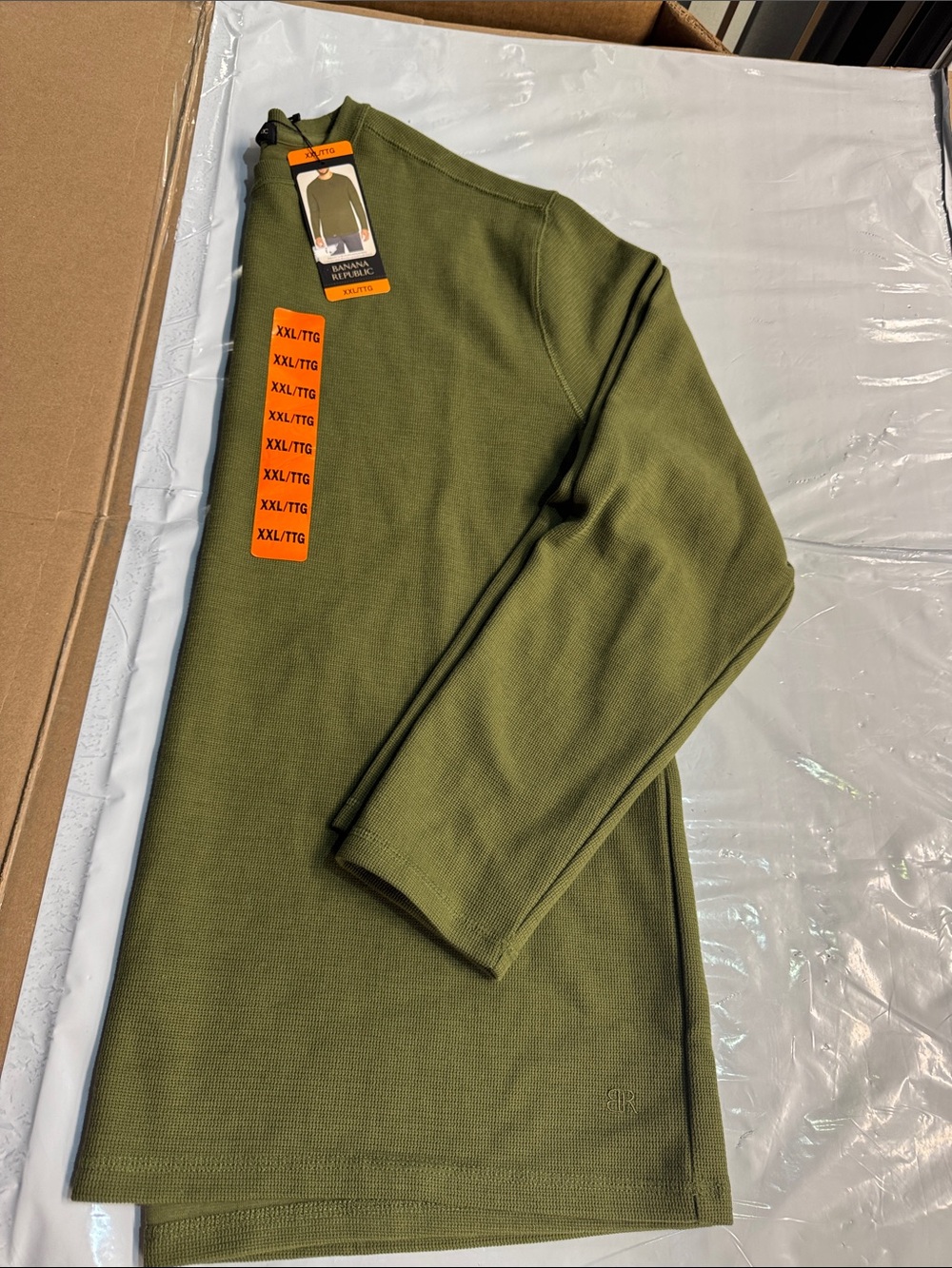 Banana Republic Olive Thermal Long Sleeve Tee
